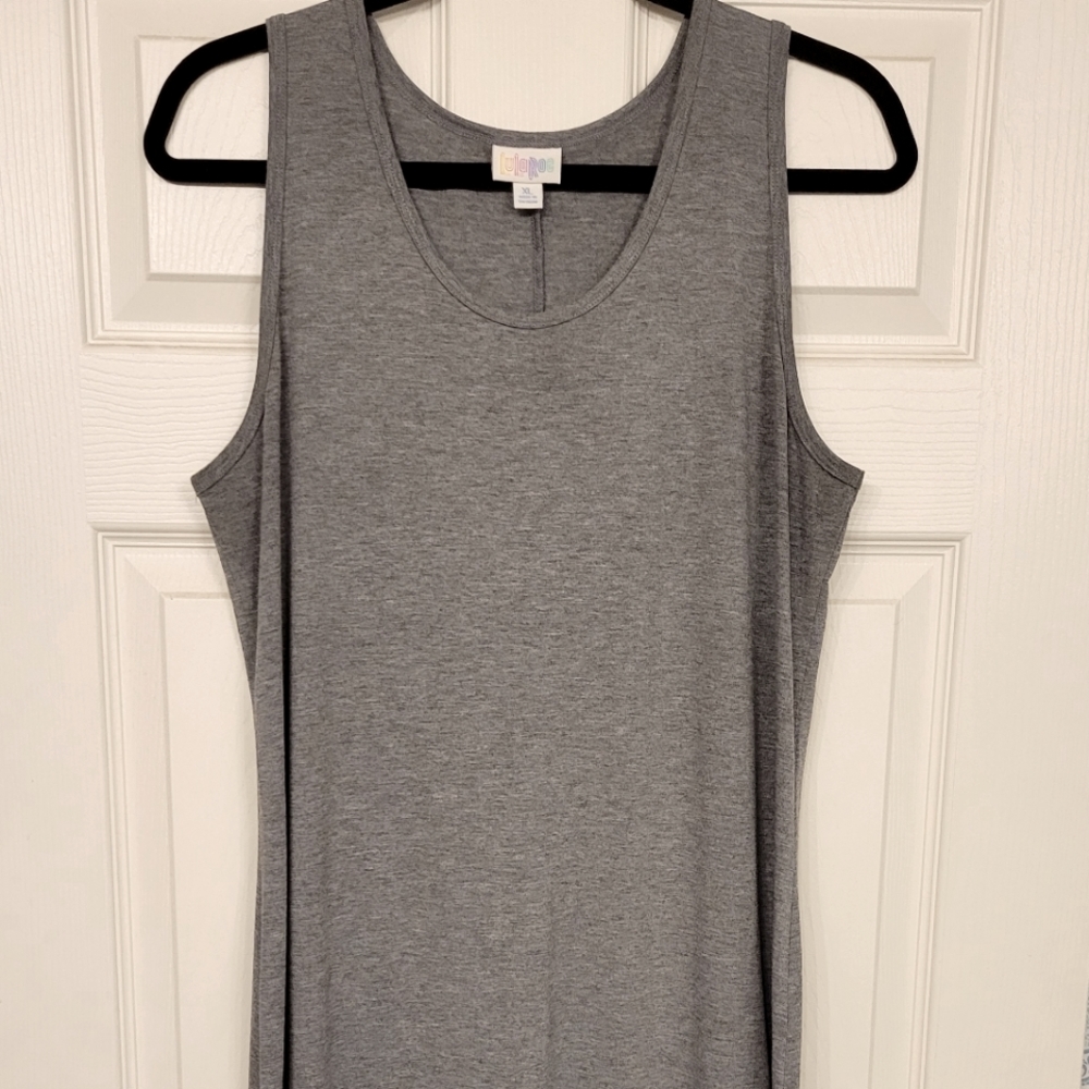 LuLaRoe Dani Tank Dress EUC Heathered Gray